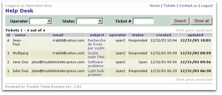 Open source trouble ticket system Free web based help desk